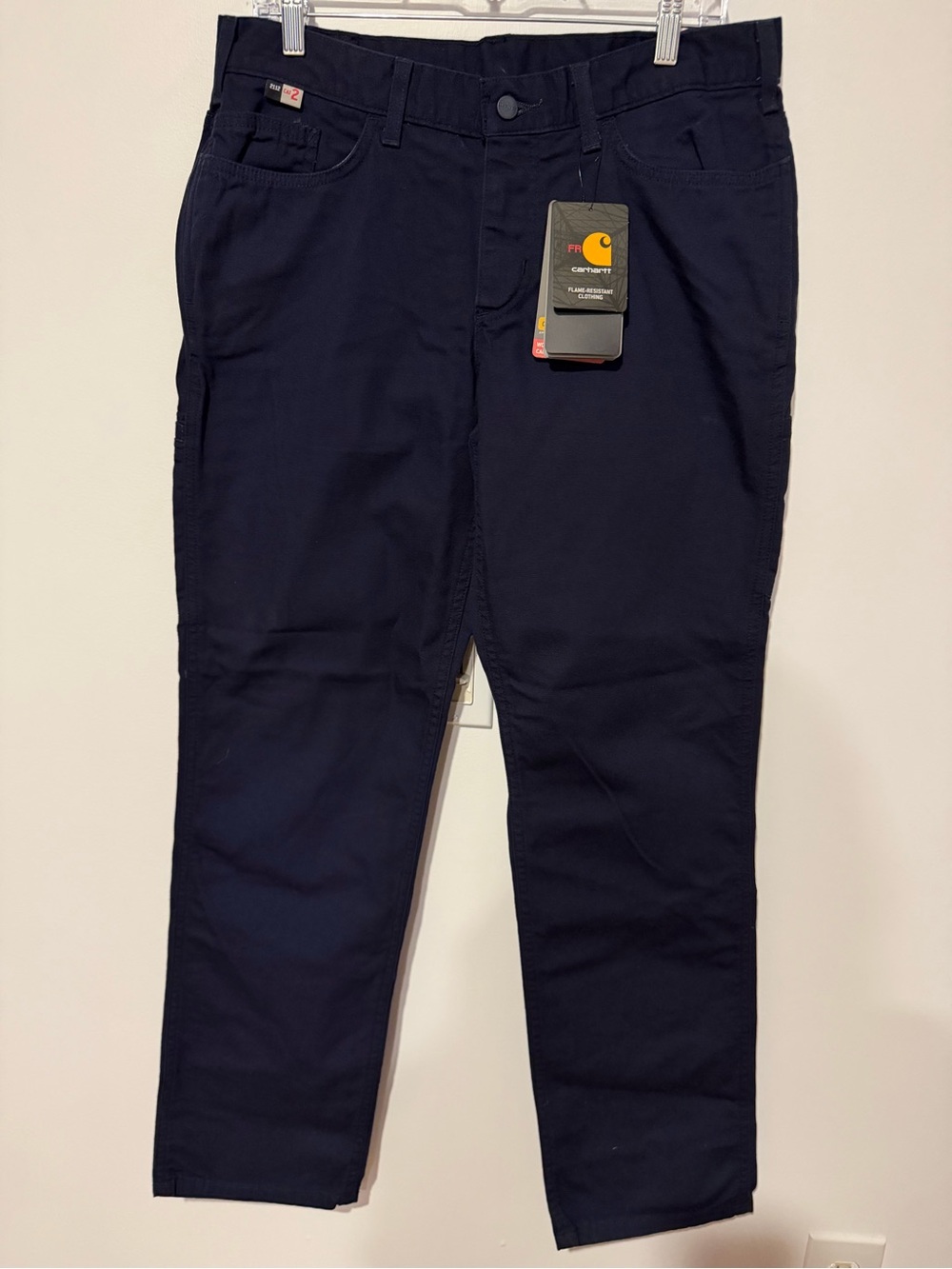 NWT Flame Resistant Carhartt Women's Straight-Leg Pants in Dark Navy Size 12 Reg